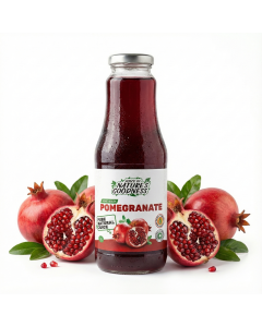 1L Natures Goodness Pomegranate Cold Pressed Juice in Glass Jar - Product of Georgia