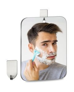 Portable Anti-Fog Shower Mirror – Unbreakable & Frameless for Shaving or Makeup