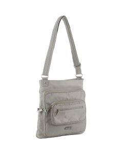 Pierre Cardin RFID Anti-Theft Nylon Crossbody Bag - Taupe (Slash Proof)