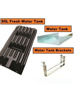 HUME Water Tank Pack 95L Fresh Water Tank + Tank Cover + One Pair Tank Brackets