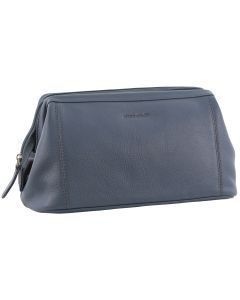 Pierre Cardin Mens Rustic Leather Travel Toiletry Bag - Teal