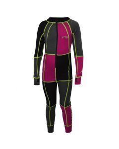 XTM Merino Kids 'One Z' Thermal Body Suit Boysenberry