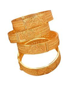 Ethiopian Gold Bangles Womens Wedding Jewelry Set