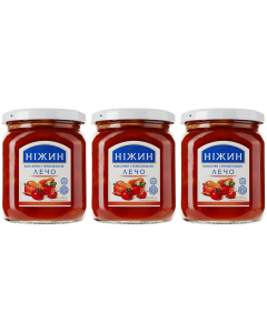 3x 450g Ukrainian Roasted Capsicum Peppers & Tomato Relish Spread (Lecho) - Bulk Pack