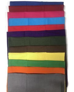 12x Mens Plain Handkerchiefs - 100% Cotton Hankies/Pocket Square (54x54cm)