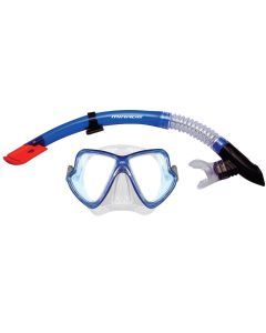Mirage Pacific Silicone Adult Mask and Snorkel Set (Blue)
