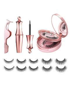 5 Pairs Magnetic Eyelashes And Eyeliner Kit Reusable 3D Magnetic False Lashes Extension No Glue Needed