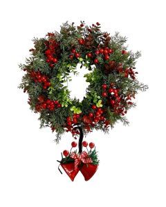 Christmas Bell Wreath for Door Table Decor