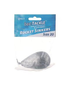 1 Pack of Jarvis Walker Size 20 Rocket Sinkers - 560gm Bomb and Swivel Sinker