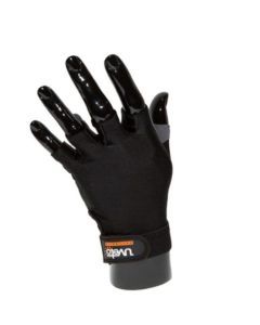 Uveto UPF50+ Sun Safe Fingerless Kayak Gloves With Palm Grip - Black Sizes XS-XL