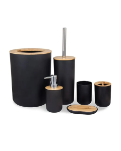 Bathroom Black Accessories Set (6-Piece)