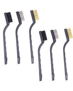 6pcs Wire Brush Set - Nylon & Stainless Steel Cleaning Brushes
