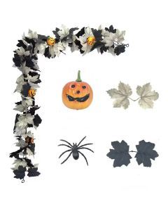 Black & White Maple Leaf Garland Set