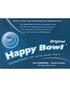 Happy Bowl Original Biodegradable RV Toilet Liners - 50 Pack