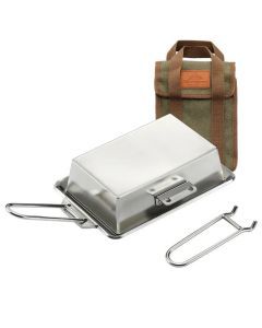 Portable Thickened Camping Frying Pan Silver