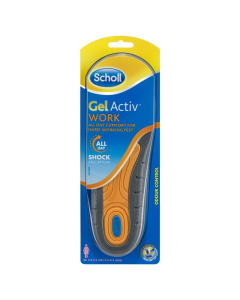 Scholl Womens GelActiv Work Insoles with Odour Control - 1 Pair (Size 3.5-7.5 UK)