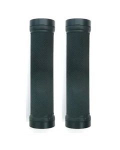 Trigram Lock-on Bike Grips Kraton Rubber 130mm with 2 side lock rings Black