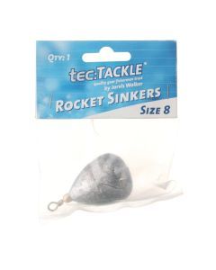 1 Pack of Jarvis Walker Size 8 Rocket Sinkers - 230gm Bomb and Swivel Sinker