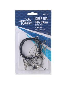 Jarvis Walker 3 Pack of 69cm Two-Way Deep Sea Rig with 27kg Black Wire