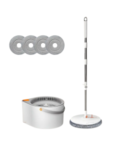 Spin Mop with Bucket & 4 Reusable Pads