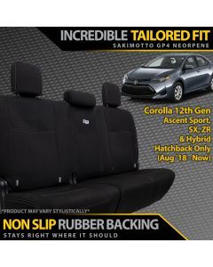 Toyota Corolla 12th Gen Hatchback Neoprene Rear Row Seat Covers (In Stock)