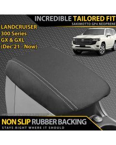 Razorback 4x4 GP4 Standard Neoprene Console Lid Cover suitable for a Toyota Landcruiser 300 Series GX & GXL