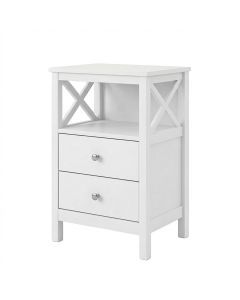Levede Bedside Table Nightstand Side End Table 2 Drawers Storage Bedroom Cabinet