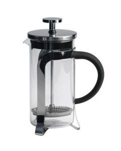 Euroline 350ml Glass French Press Tea & Coffee Plunger - Stainless Steel Frame