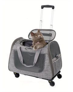 Pet Rolling Carrier with Detachable Wheels