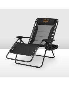 San Hima Folding Camping Chair Portable Lounge Recliner Thick Padding Outdoor