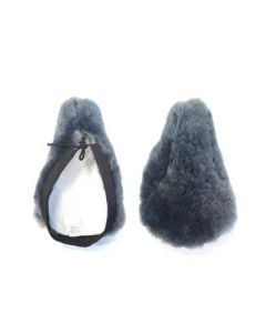 Grey Pure Wool Sheepskin Bike Seat Cover with Drawstring