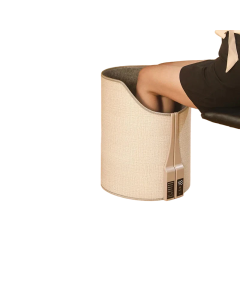 Portable Electric Foot Warmer Heater - Adjustable Thermostat, Foldable Design, 165W, Grey