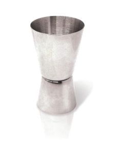 Vin Bouquet Stainless Steel Double-Ended Jigger Shot Measurer - Silver