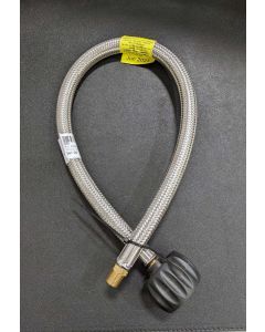 Plenty River Plumbing PR5355 Single Gas Regulator Flexi Hose 600mm