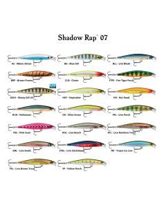 7cm Rapala Shadow Rap Slow Sinking Shallow Jerkbait Fishing Lure