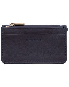 Pierre Cardin Womens Soft Italian Leather Coin Purse Holder Wallet - Purple