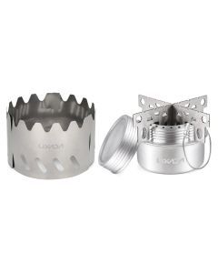 Alcohol Stove Set with Windshield Silver
