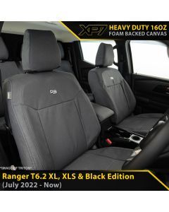 Ford Ranger T6.2 XL, XLS & Black Edition Heavy Duty XP7 Canvas 2x Front Seat Covers (Available)