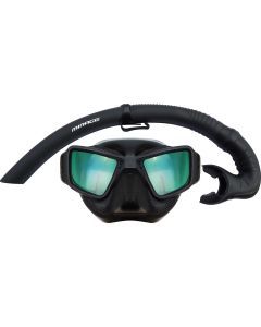 Mirage Assassin Adult Silicone Mask and Snorkel Set (Black)