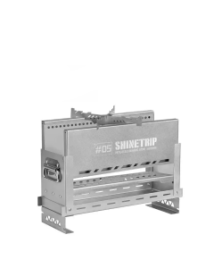 Foldable Secondary-Burn Camping Stove Silver