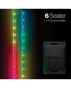ExtremeStrip 6 Seat Golf Cart Underglows LED Light Strips  with 4-Zone LED Controller Included