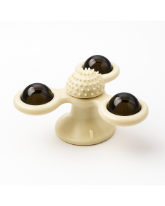 Windmill Cat Toy with 3-Compartment Spinning Interactive Suction Cup Pet
