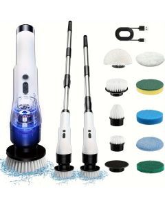 Cordless Electric Scrubber with 9 Brush Heads