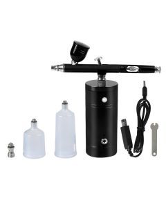 Traderight Airbrush Kit Compressor Cordless Dual Action USB Portable Spray Paint