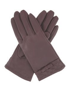 Dents Kitty Womens Sheepskin Leather Gloves - Burgundy