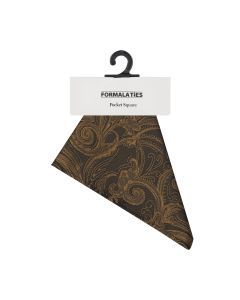 Formalaties Tapestry Gold Pocket Square (Floral Print Handkerchief)