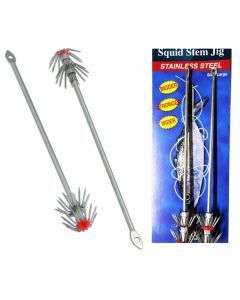 2 Pack of Large Surecatch Stainless Steel Squid Stem Jigs - 18cm Squid Pole