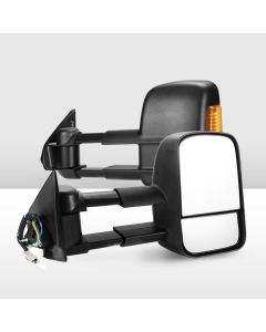 Pair Extendable Towing Mirrors Gen1 for Holden Colorado 2008-2011 Black