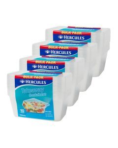 Hercules Takeaway Food Containers 10pk x 1000ml x4