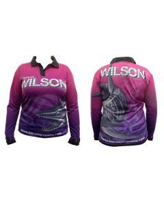 Team Wilson Pink/Purple Tournament Long Sleeve Fishing Shirt - Fishing Jersey